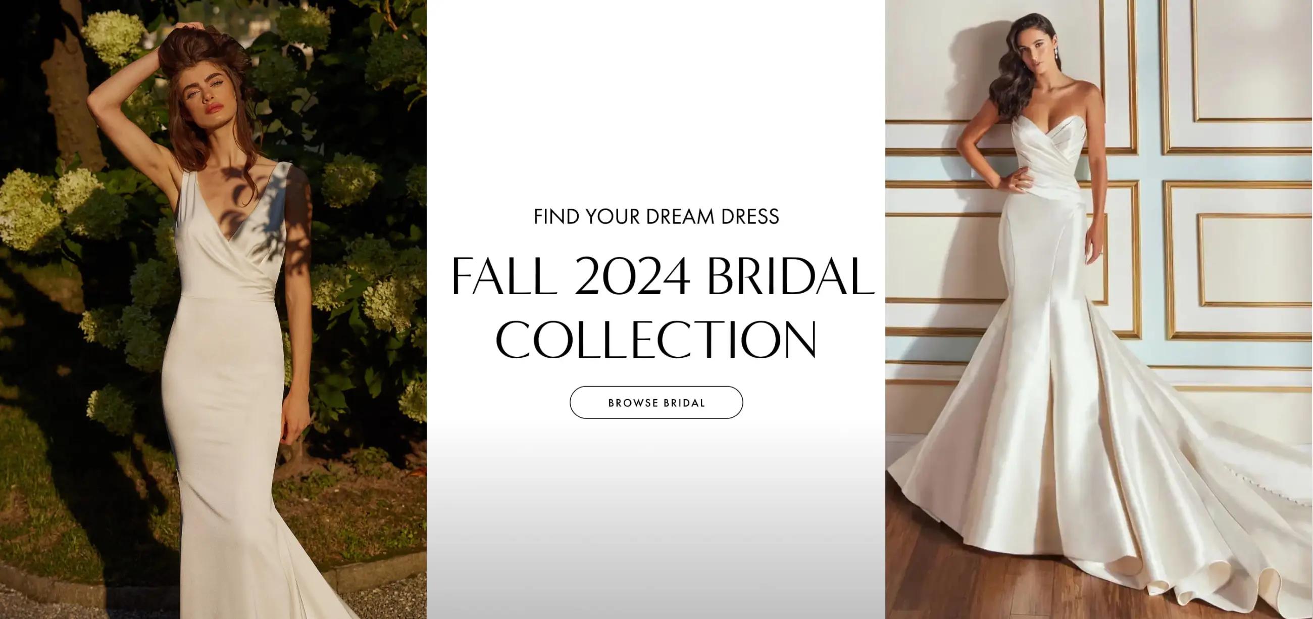 Desktop Find Your Dream Dress Fall 2024 Bridal Collection Banner